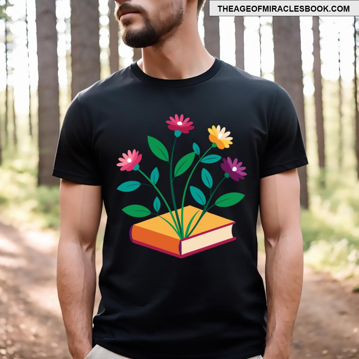 Books And Flowers Long T-shirt