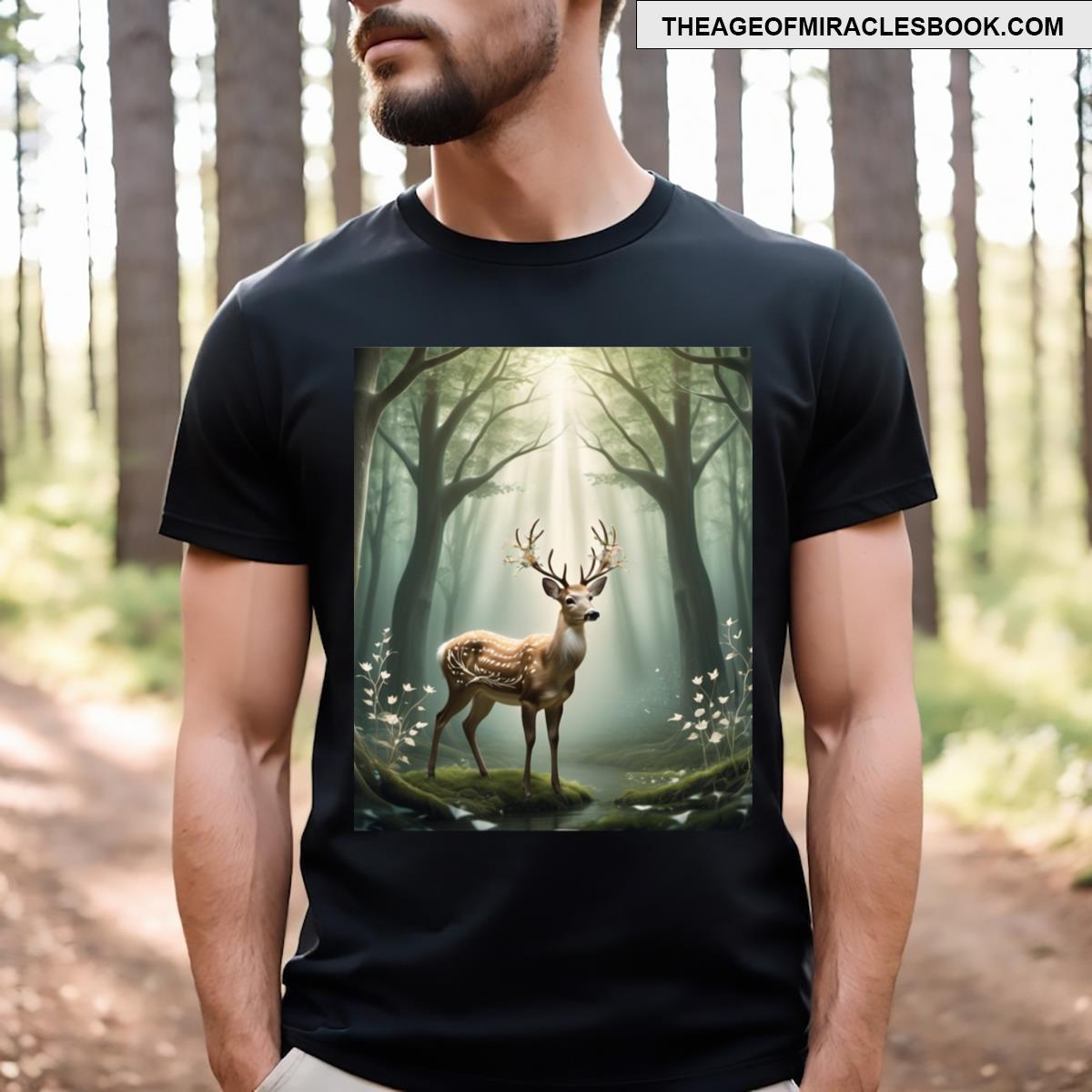 Magical Deer In The Enchanted Forest T-shirt