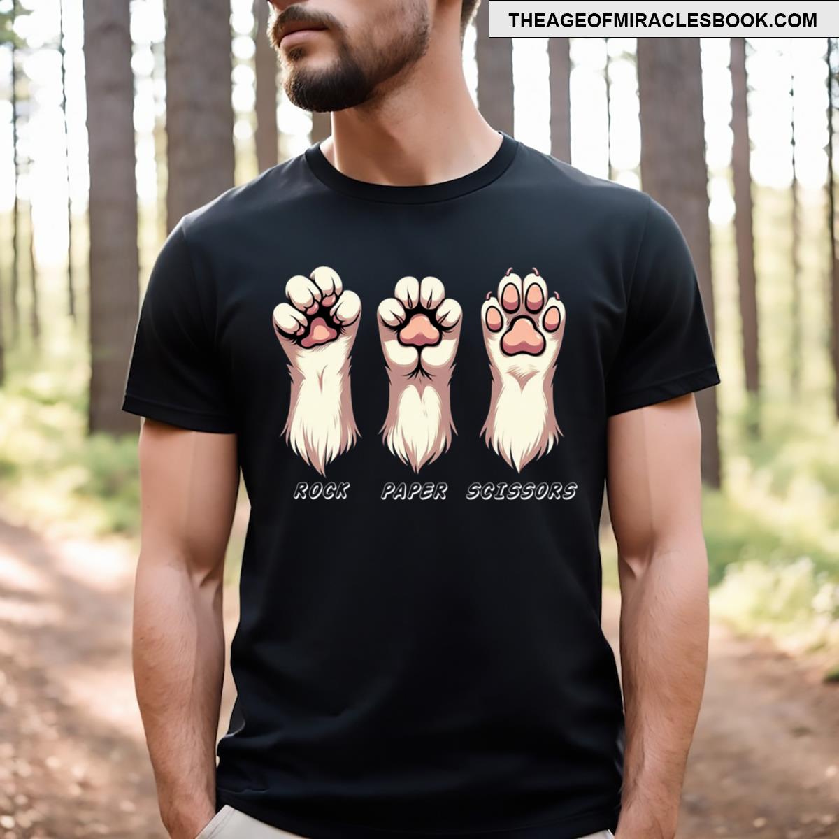 Rock Paper Scissors Cat Game T-shirt