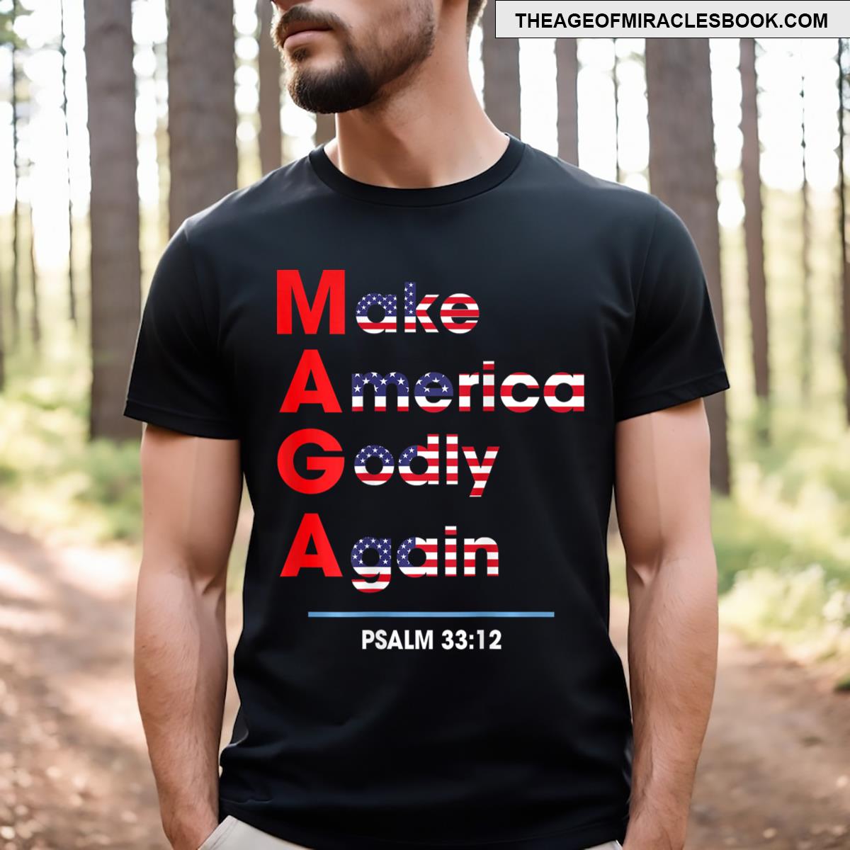 Make America Godly Again On Back T-shirt