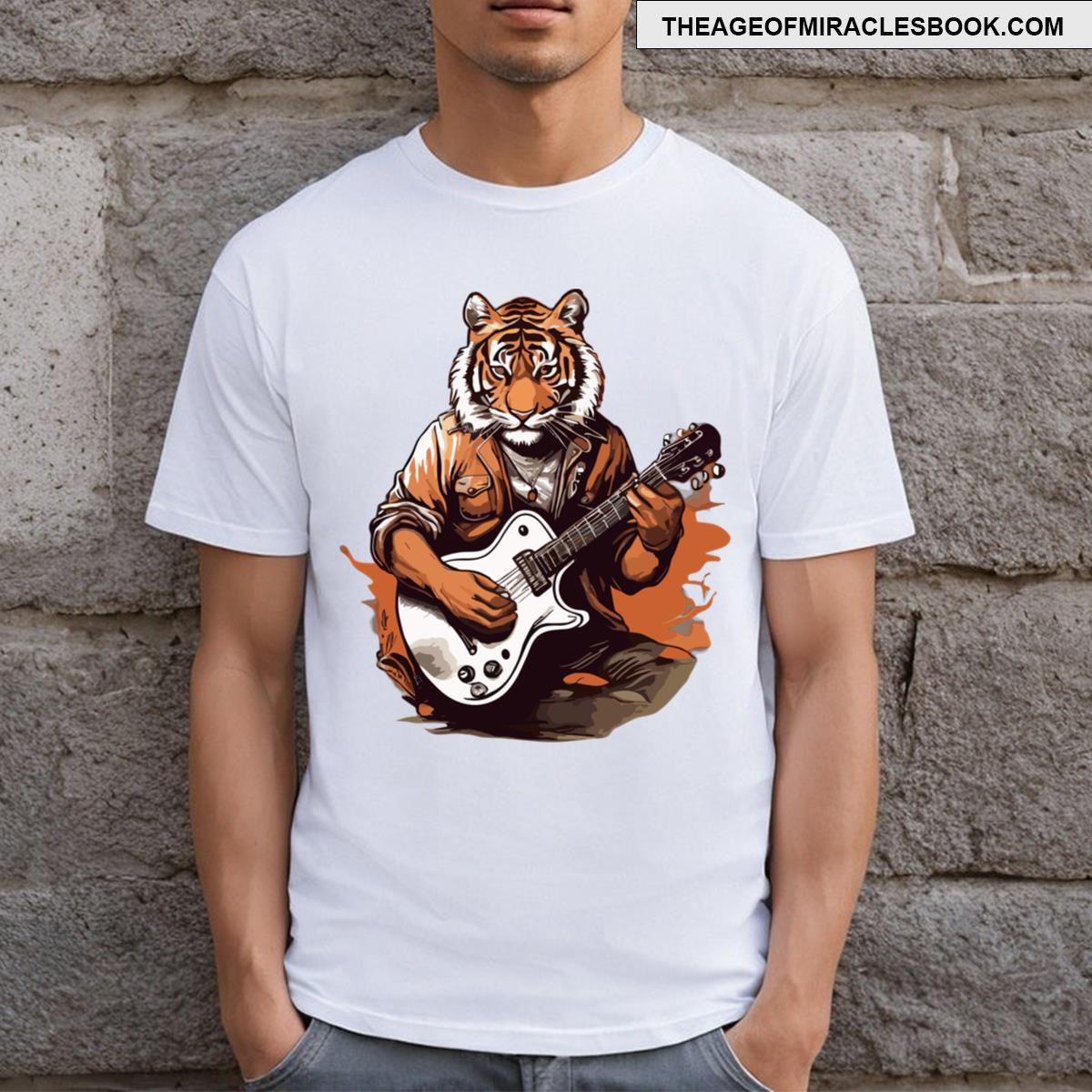 Tiger Playing A Guitar Essential T-shirt