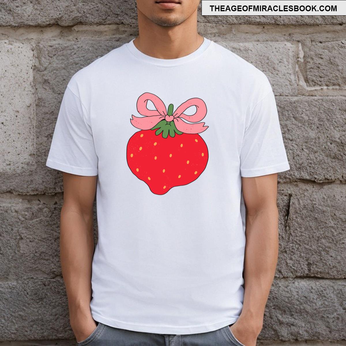 Coquette Strawberry With Bow T-shirt