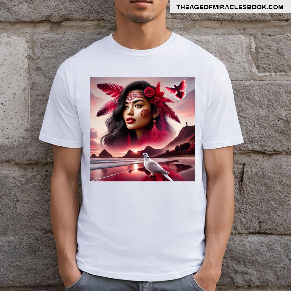 Crimson Elegance In A Sunset Symphony T-shirt