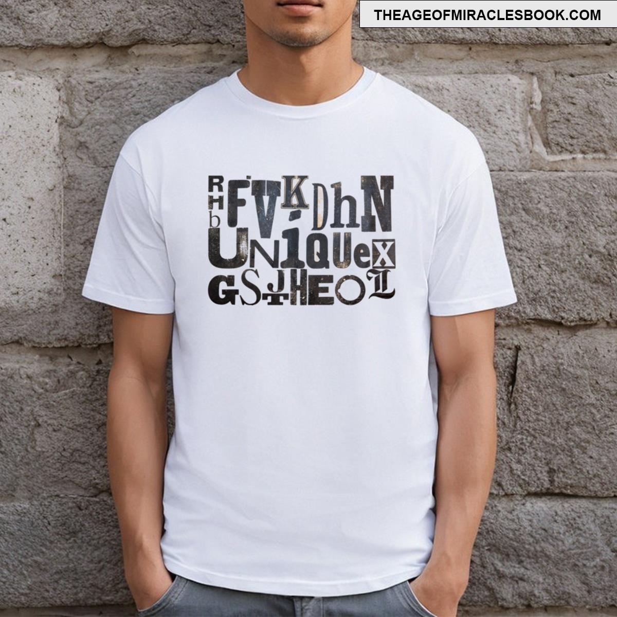 Letters Typography On Wood T-shirt