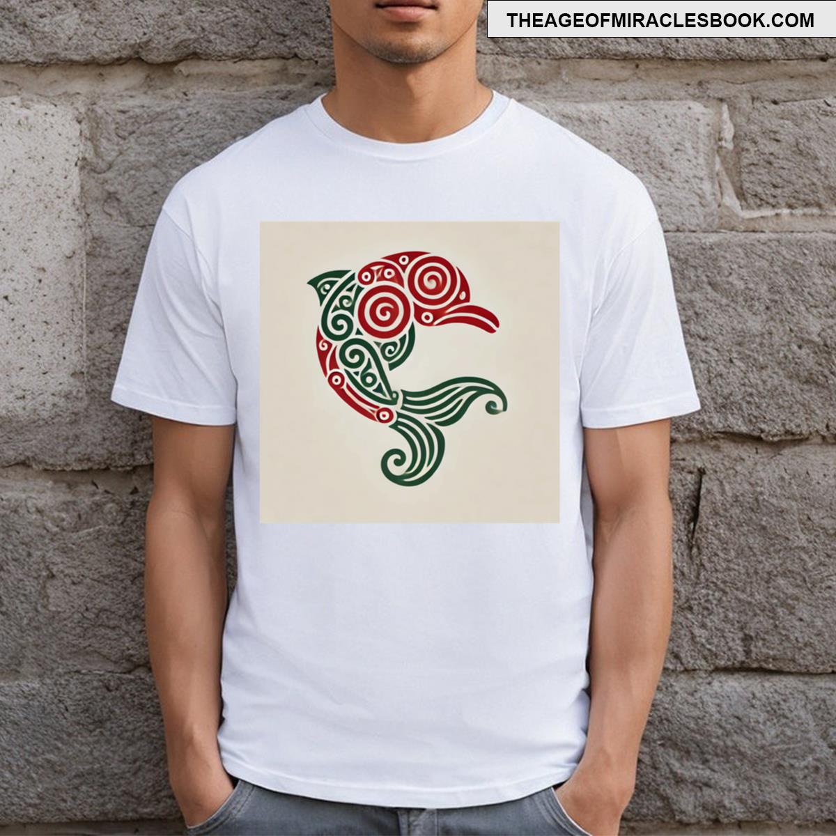 Maori Dolphin Spiral Design T-shirt