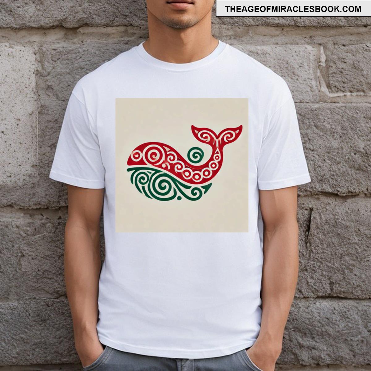 Maori Inspired Whale Design T-shirt