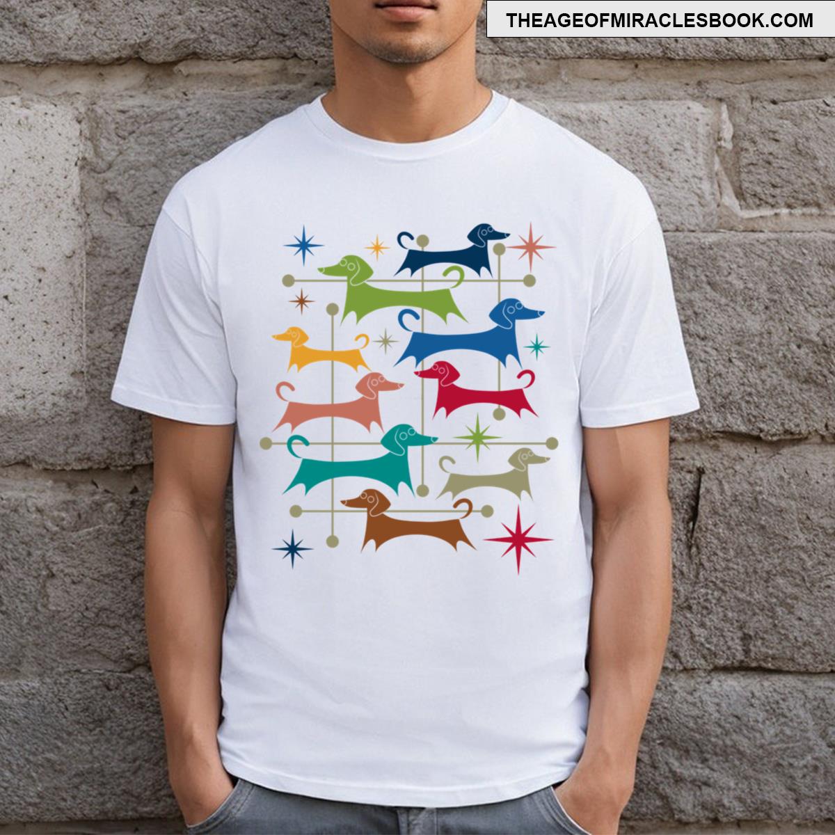 Mid Mod Dachshunds T-shirt