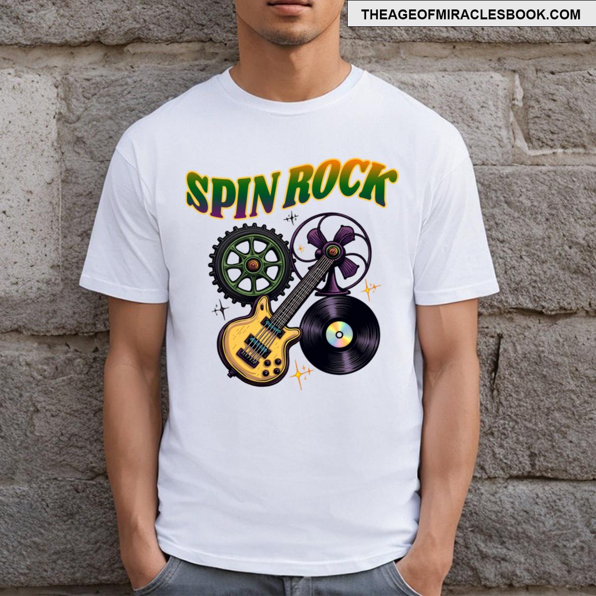 Spin Rock Design T-shirt