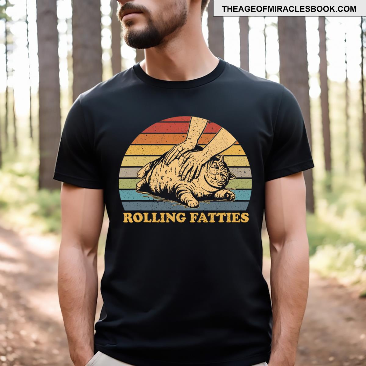 Cat Rolling Fatties Funny T-shirt