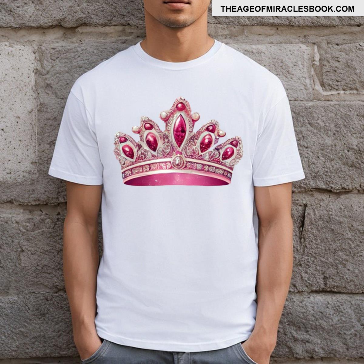 Glittering Hot Pink Crown T-shirt
