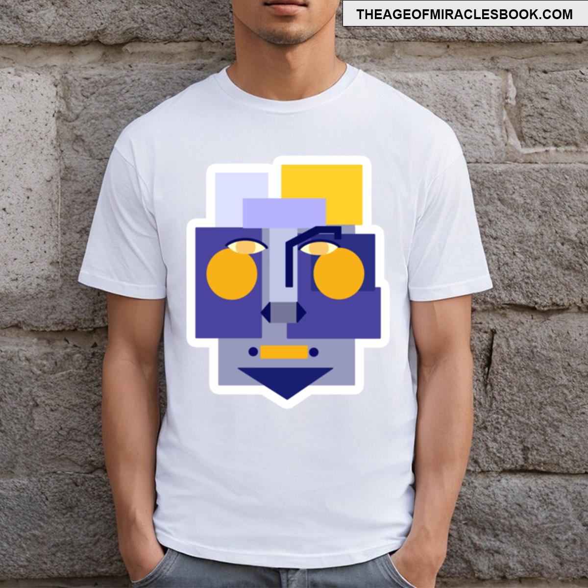 Abstract Face Complementary Long T-shirt