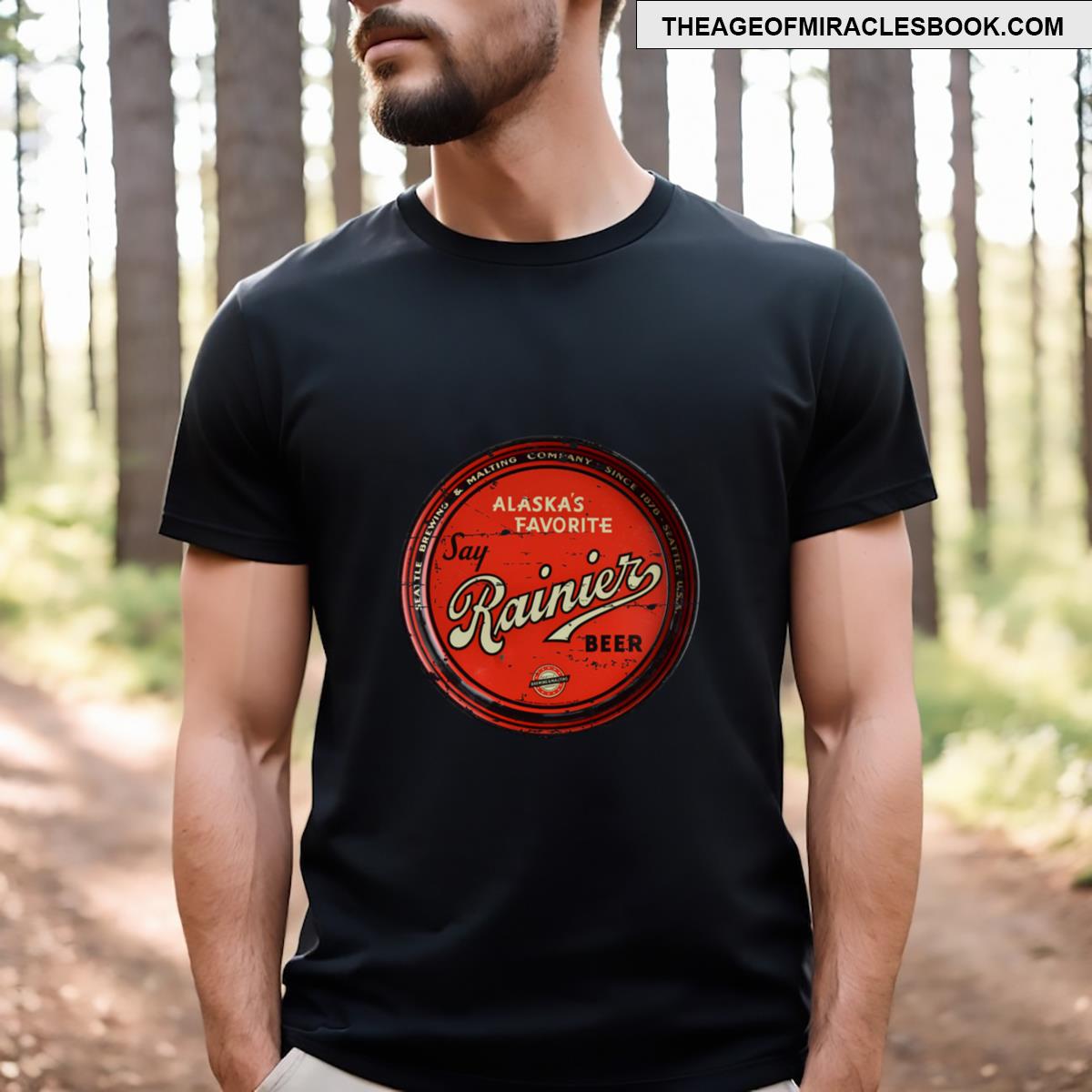 Rainier Beer Tray T-shirt