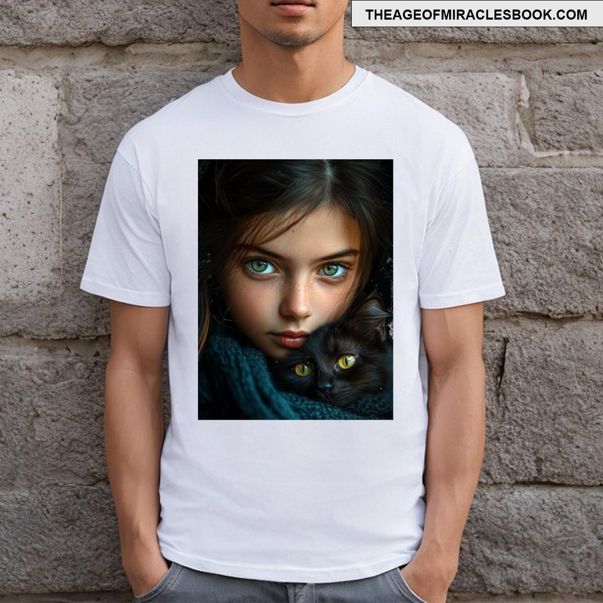Cat And Girl T-shirt