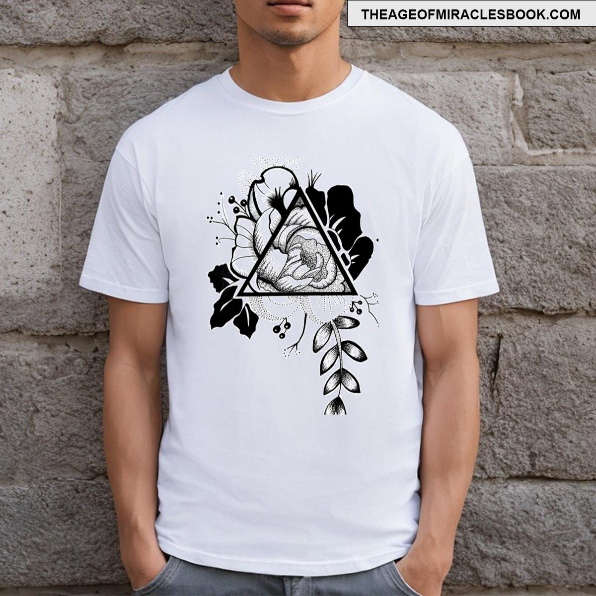 Geometric Floral Harmony T-shirt