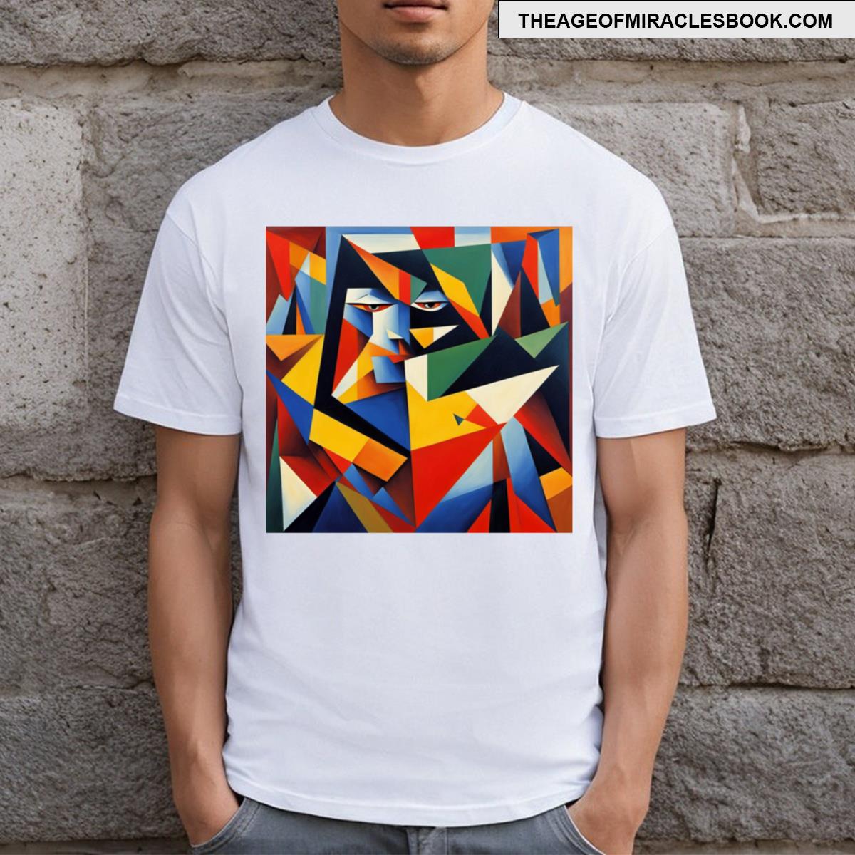 Bold Geometric Abstract Face T-shirt