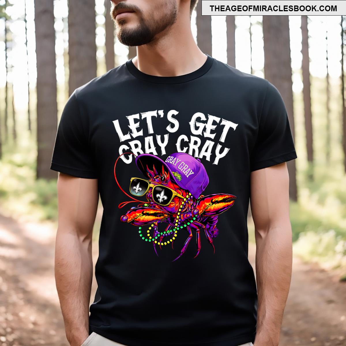 Let’s Get Cray Dabbing Crawfish Mardi Gras Men T-shirt