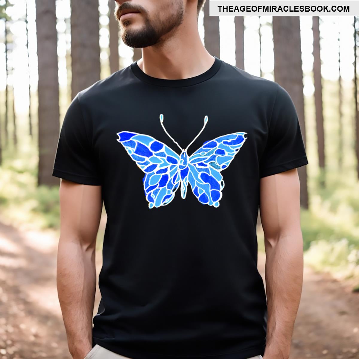 Blue Butterfly Home Decor And Apparel T-shirt