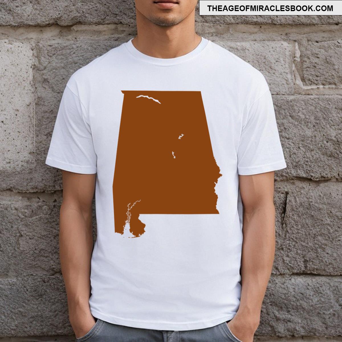 Brown Alabama Design T-shirt