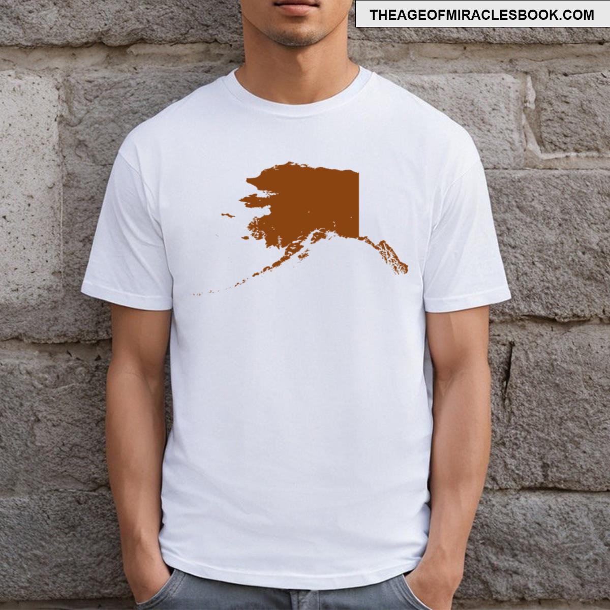 Brown Alaska Design T-shirt