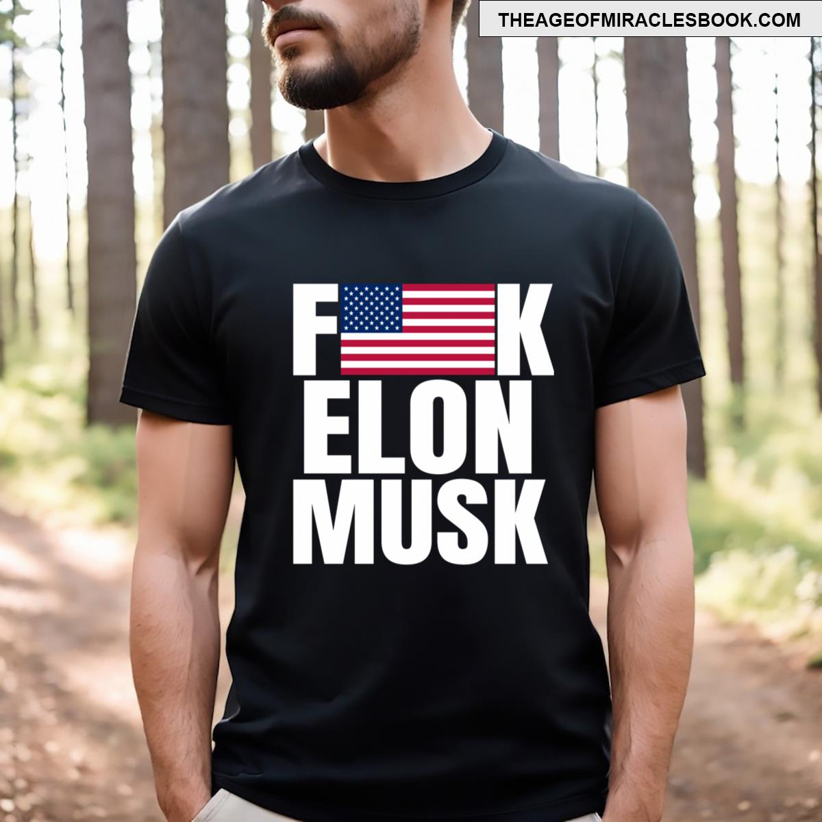 Fuck Elon American Flag Essential T-shirt