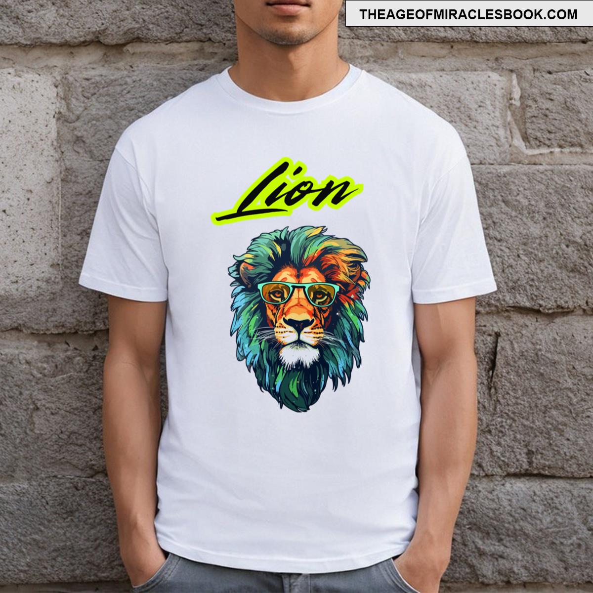 Vibrant Lion Head T-shirt