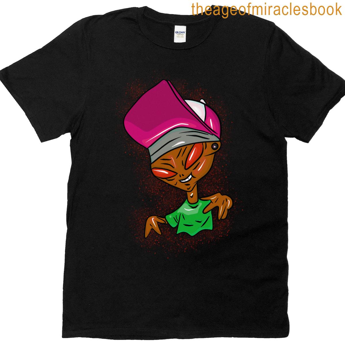 Cool Alien With Purple Cap T-shirt