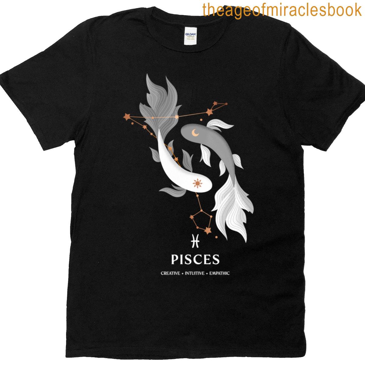 Pisces Constellation Zodiac Series White Version T-shirt