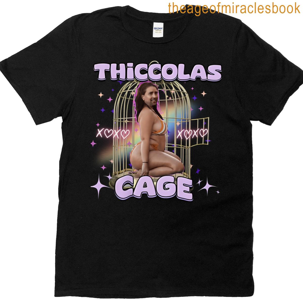 Thiccolas Cage Funny Meme T-shirt