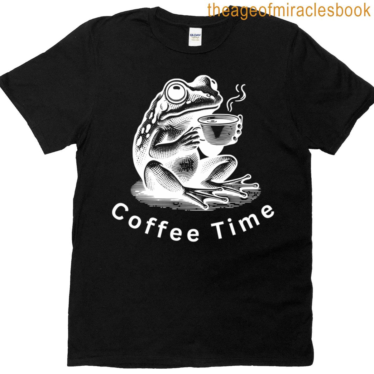 Coffee Time Frog T-shirt