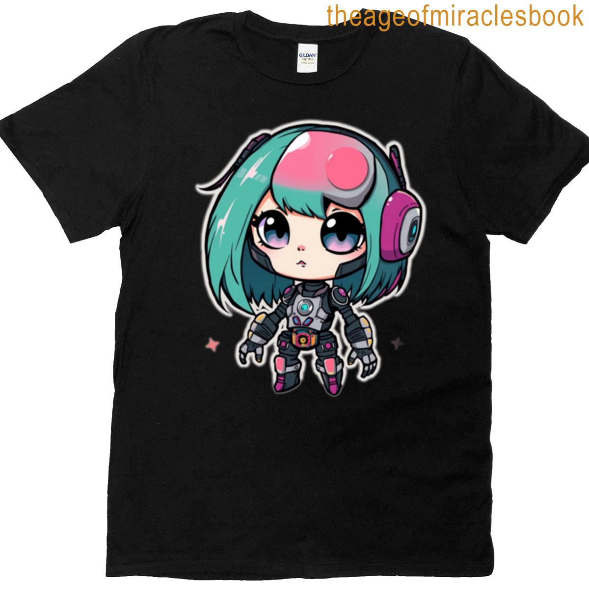 Kawaii Space Robot Unique Character T-shirt