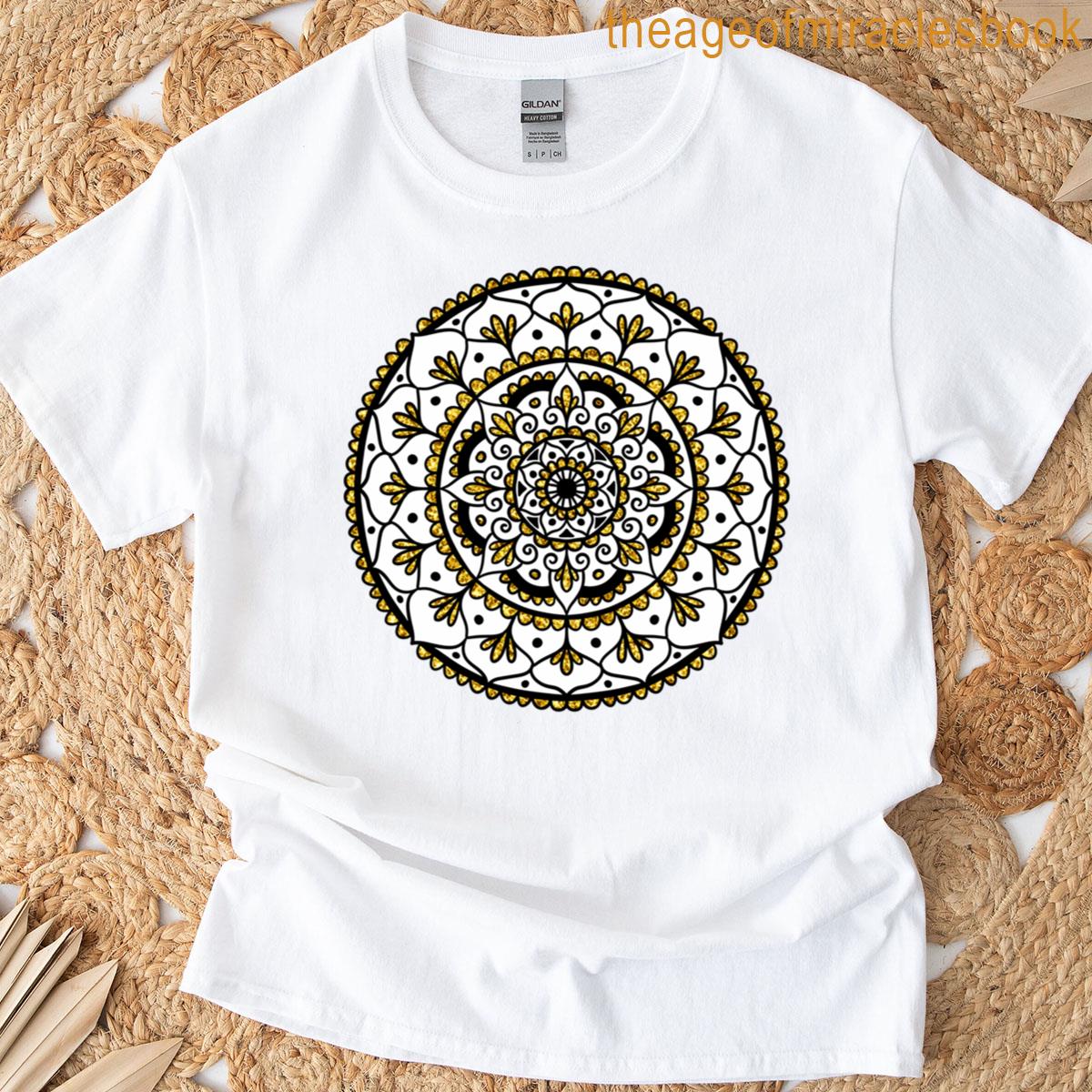 White And Gold Mandala T-shirt