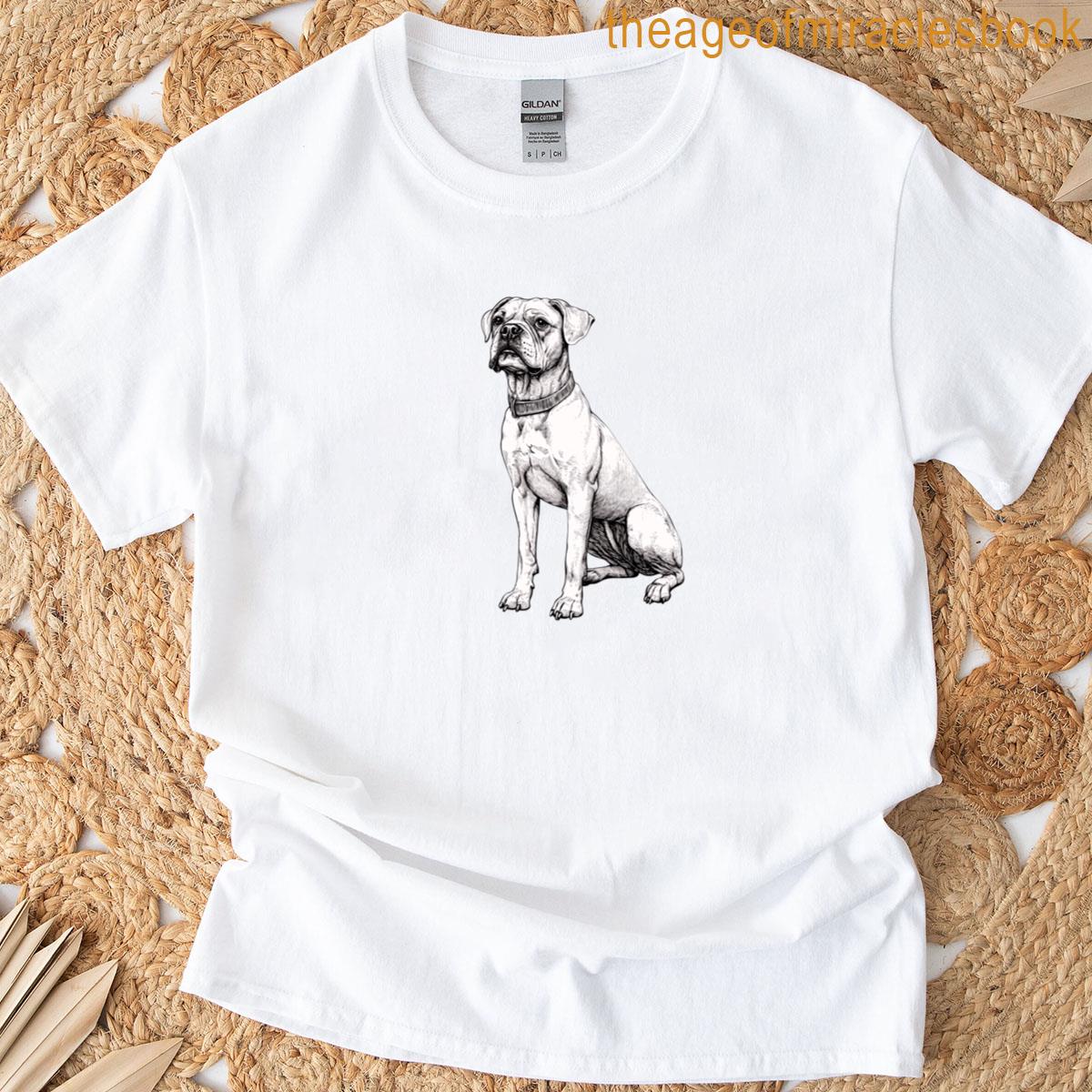 Black And White Boxer Dog T-shirt