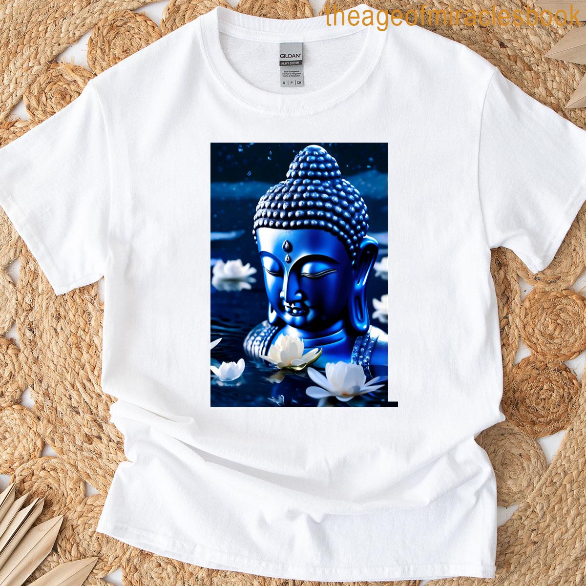 Blue Buddha Head T-shirt