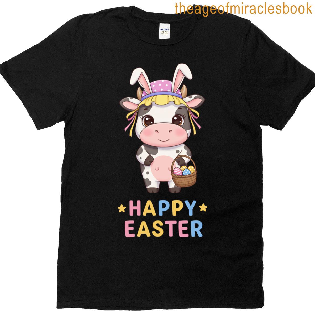 Easter Cute Cow Happy Easter Cow T-shirt