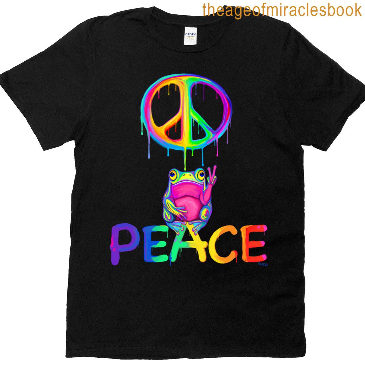 Painted Peace Sign Frog T-shirt