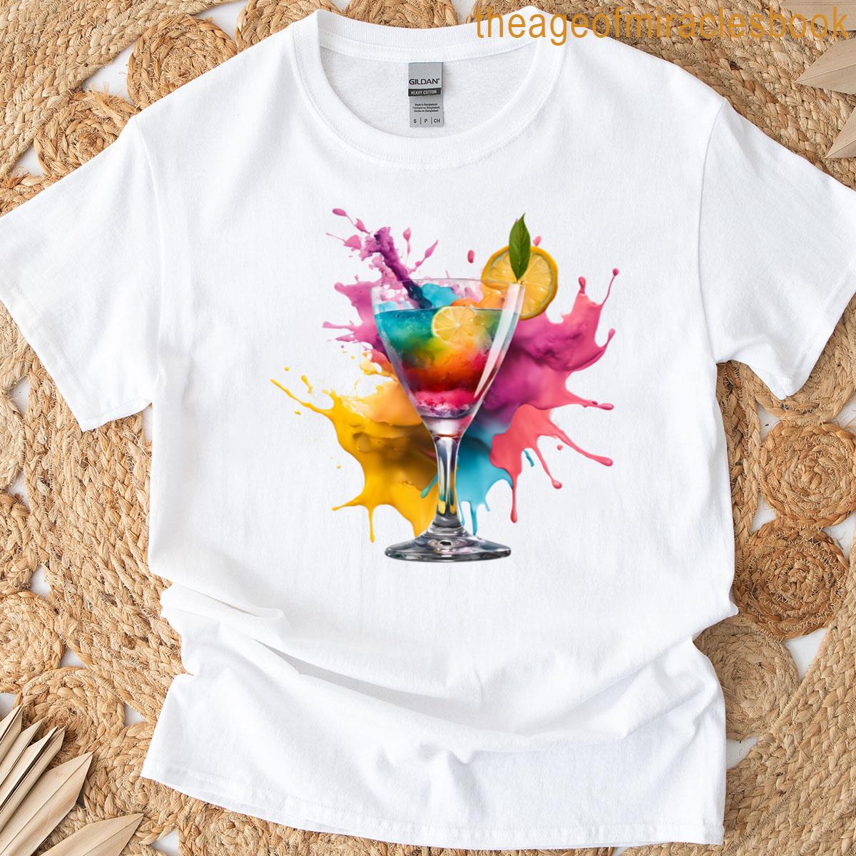 Rainbow Cocktail Beverage Art T-shirt