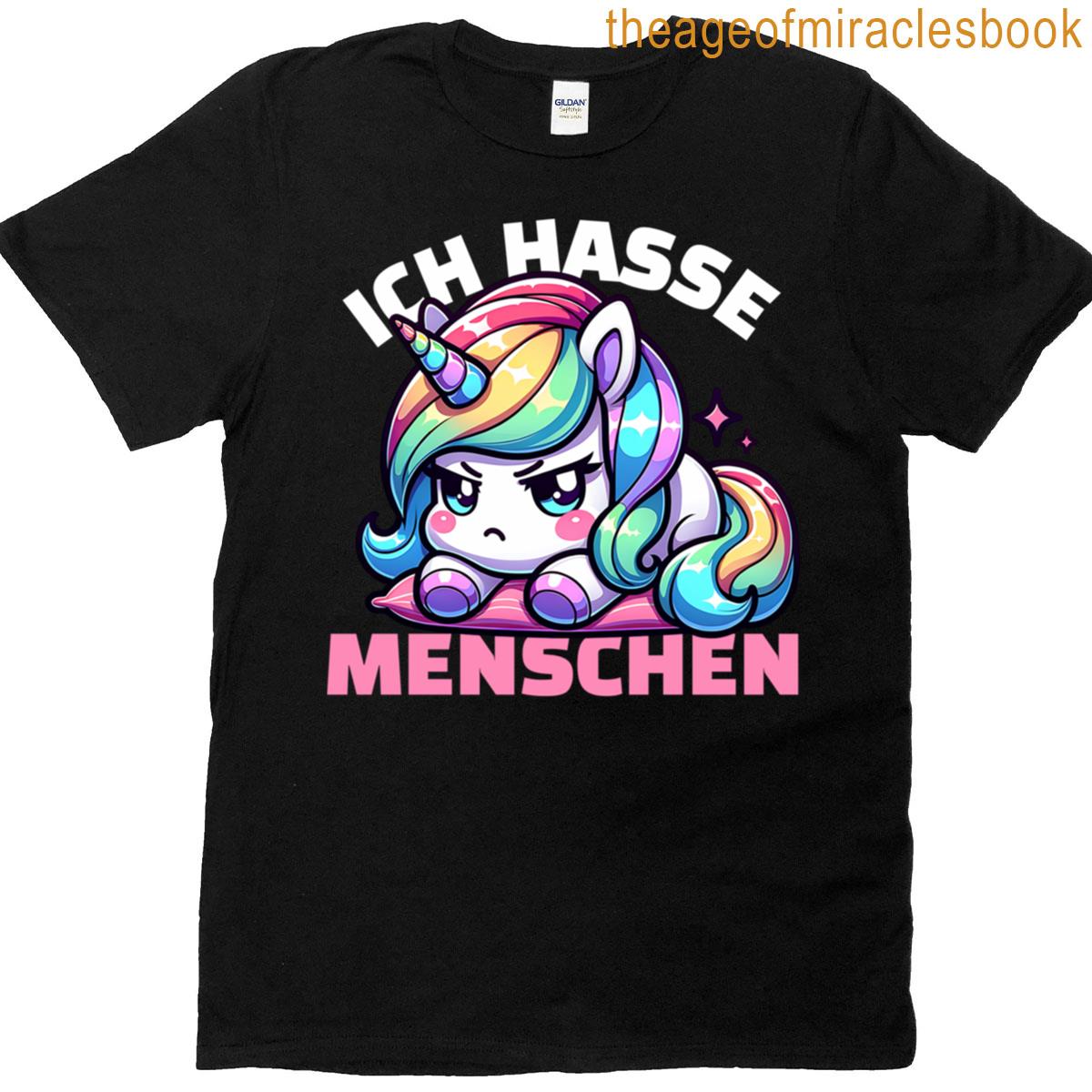 Adorable Unicorn I Hate People T-shirt