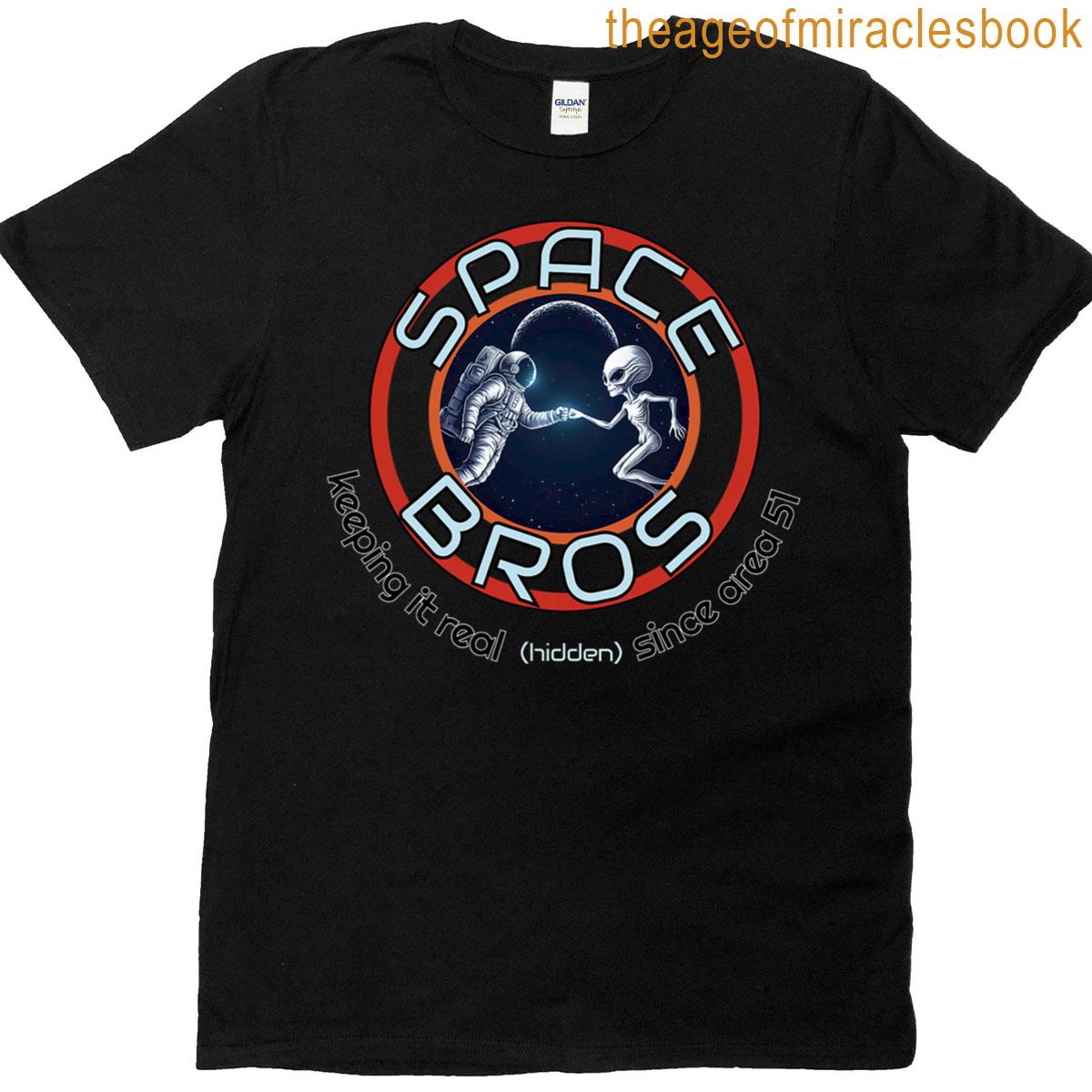 Space Bros Astronaut Alien Friendship T-shirt