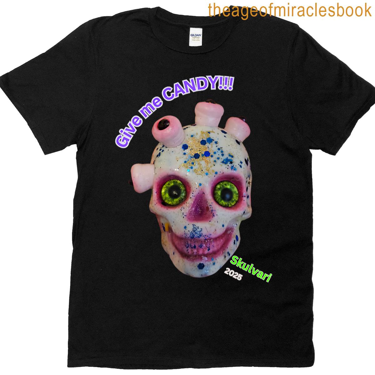 Crazy Wild Skull Face Candy Obsession T-shirt