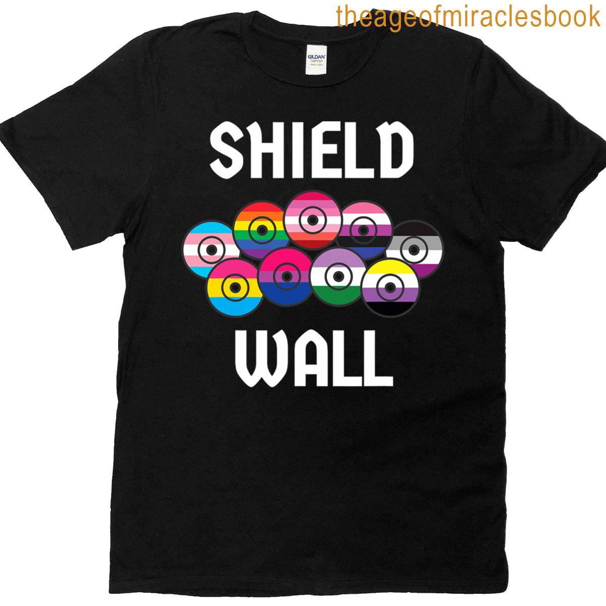 Pride Flag Viking Shield Wall Lgbtq Community Unity T-shirt