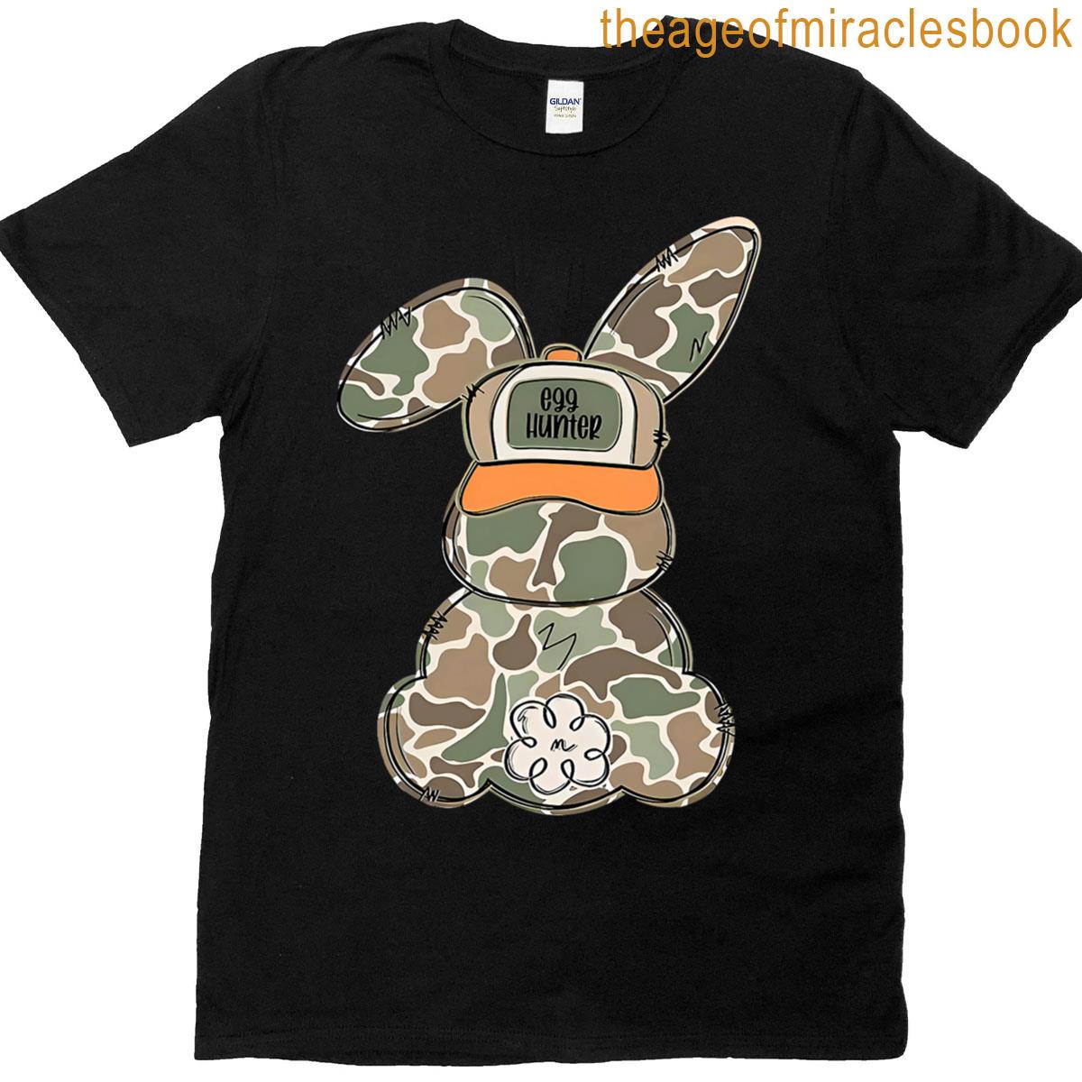 Happy Easter Bunny Spring Egg Hunter Rabbit Camouflage Funny T-shirt