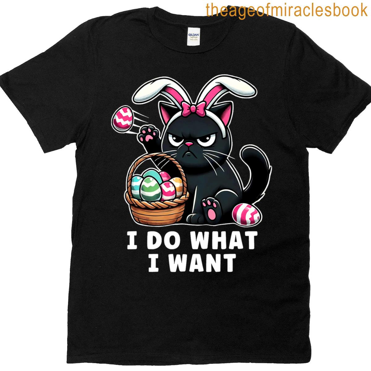 Easter Cat Easter Basket Stuffers Men Husband Adults T-shirt