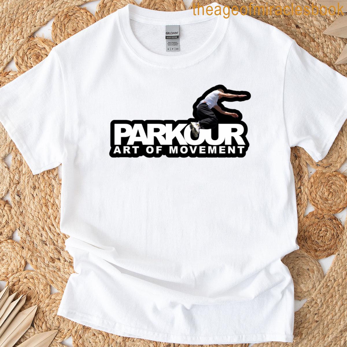 White Parkour Transparent Background Colored Jump T-shirt