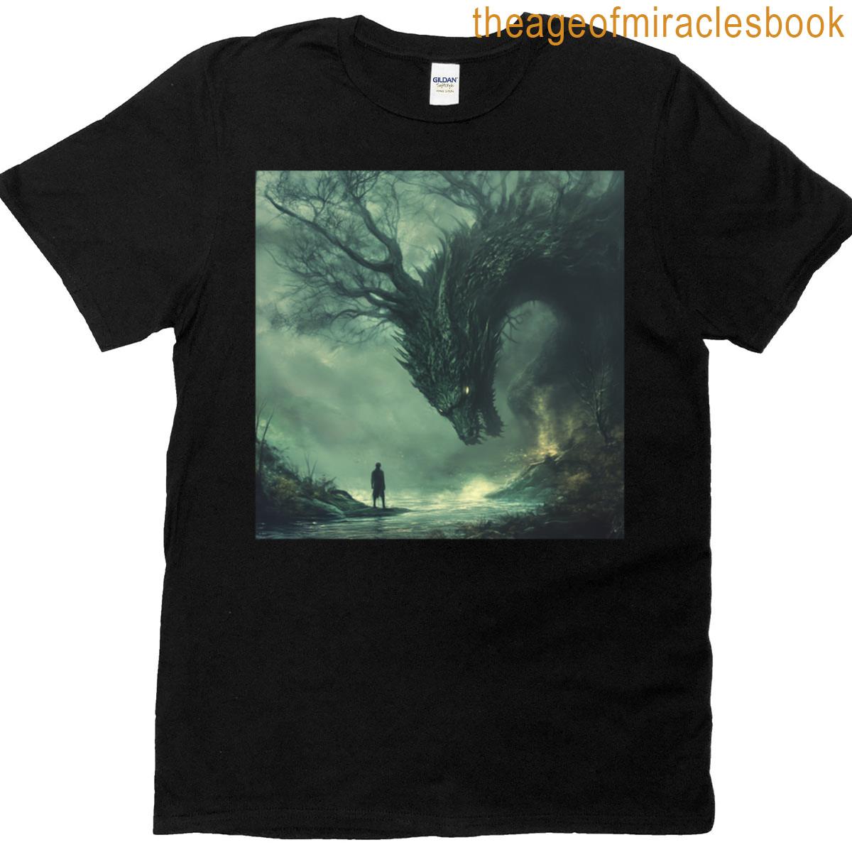 Dark Fantasy Dragon In Forest T-shirt