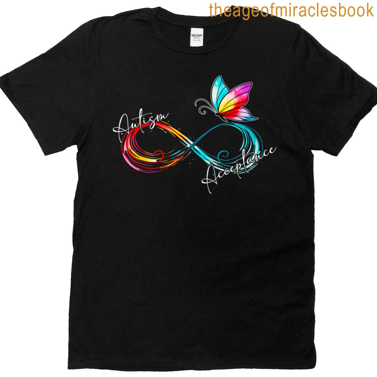 Autism Red Instead Infinity Symbol Autistic Acceptance T-shirt