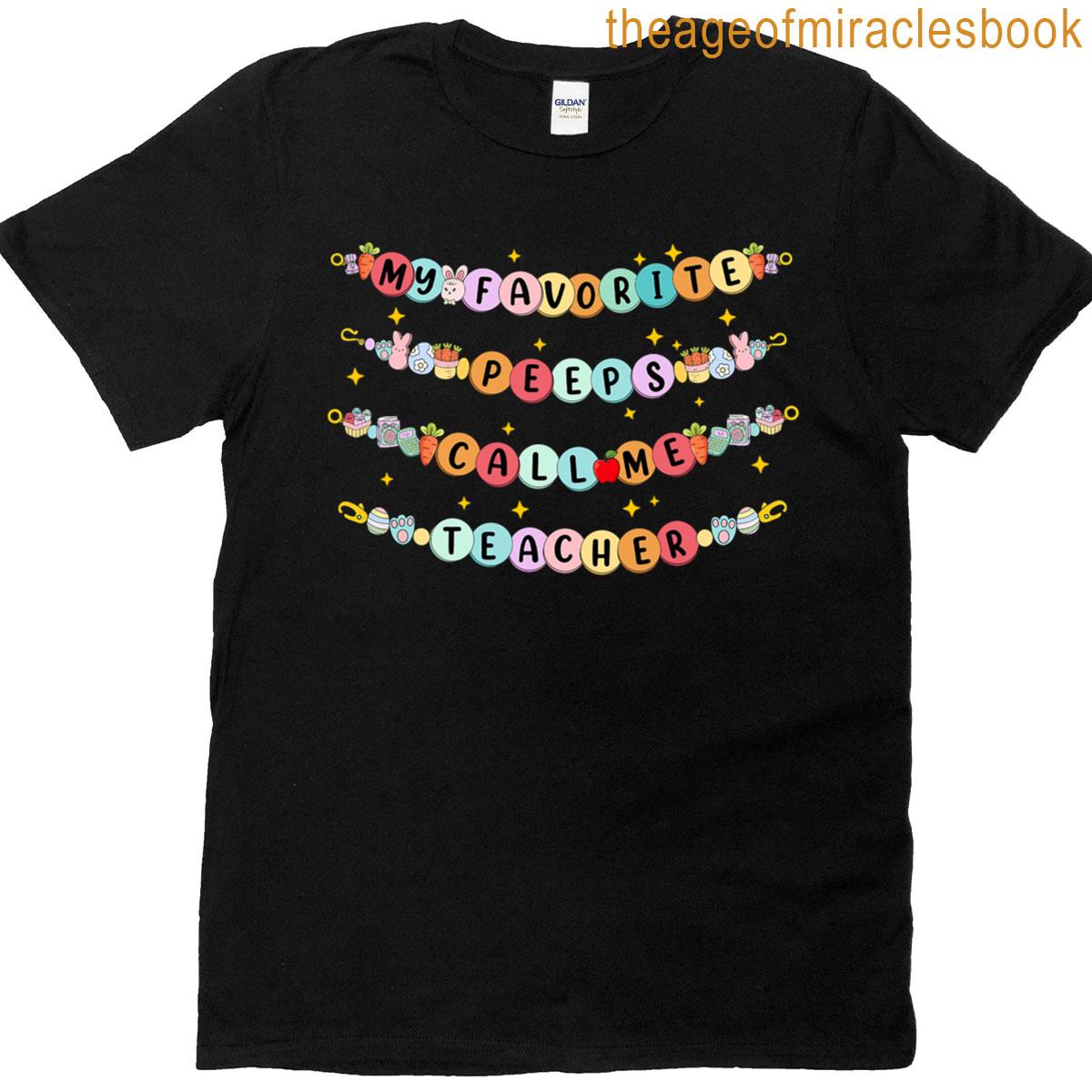 Rabbit Bunny Easter Day Bracelet Eggs Teacher Teaching T-shirt