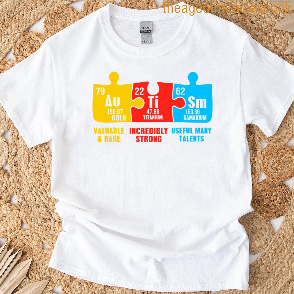 Autism Awareness Elements Periodic Table Men Kids T-shirt