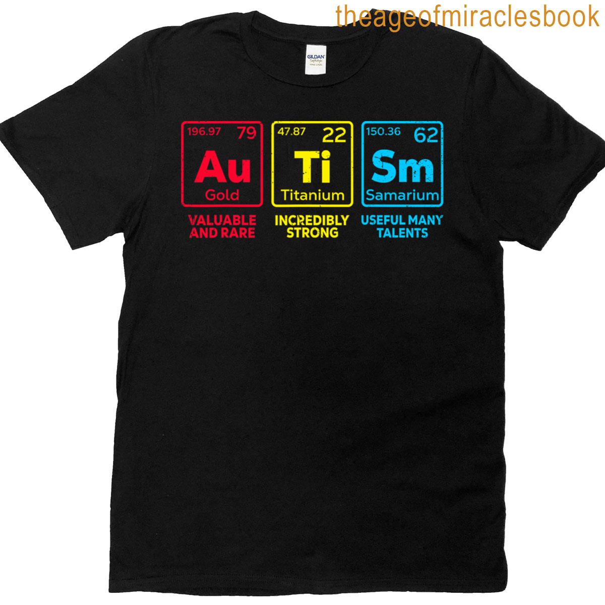 Autism Awareness Men Kids Mom Elements Periodic Table T-shirt