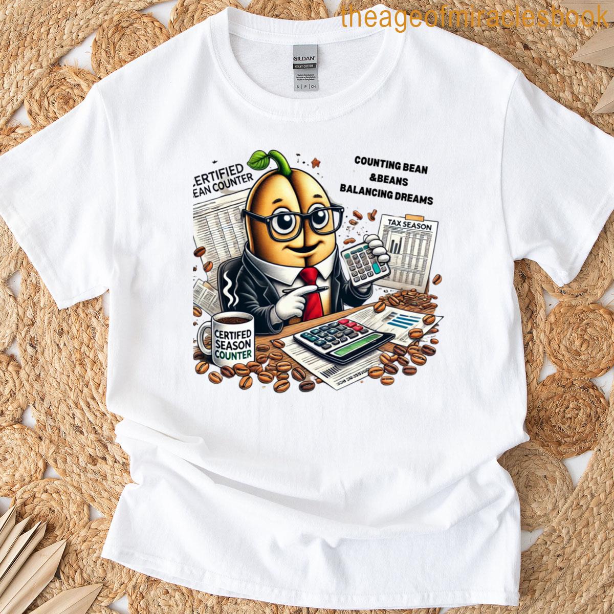 Certified Bean Counter – Funny Accountant Bean Design T-shirt