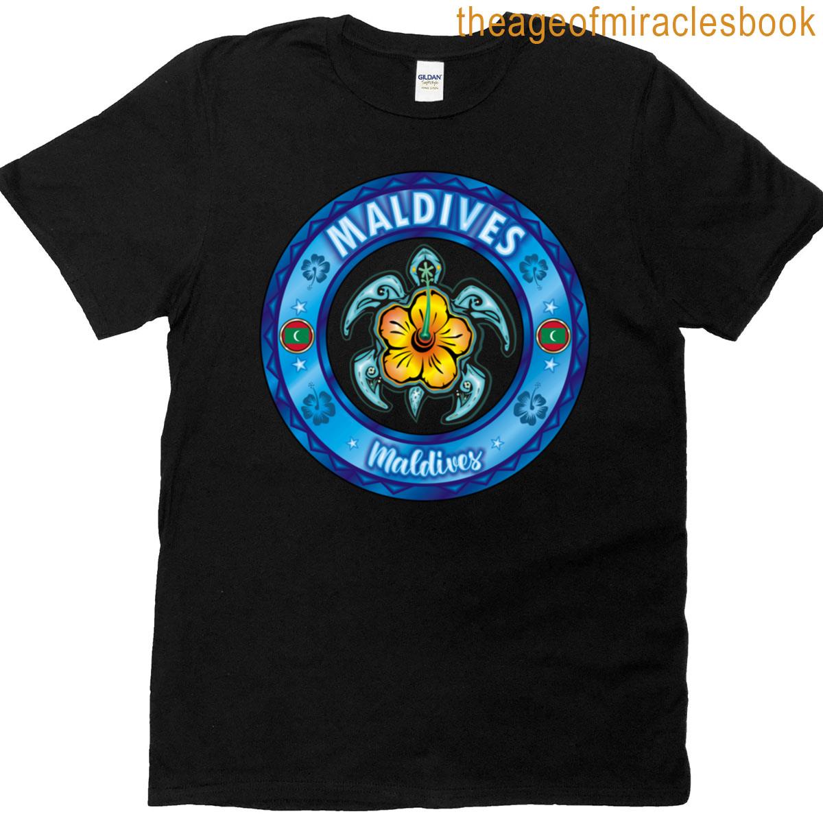 Maldives Sea Turtle Hibiscus T-shirt